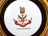 Antique British Porcelain Plate ~ The Kings 14th Hussars