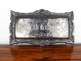 Antique Victorian 1800s Pewter Death Plaque ~ Jacob Kruiken 1892