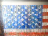 Vintage 1976 Abstract Art American Flag by Gene Gill
