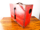 Antique 1901 L D Lothrop Wooden Red Box Fog Horn