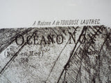 Antique Toulouse Lautrec Lithograph Print ~  Oceano Nox