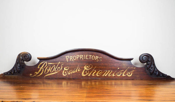 Antique Advertising Boots Cash Chemists Wood Sign – Yesteryear