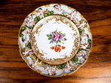 Antique German Carl Thieme Potschappel Porcelain 10" Dishes