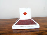 Vintage Playing Card Ceramic Match Holder