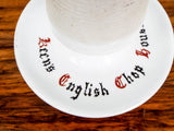 Vintage Ceramic Advertising Match Holder Striker for Keens English Chop House
