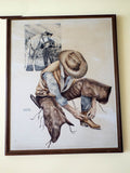 RL Vintage Signed Western Cowboy Watercolor Painting by M Martin - Yesteryear Essentials
 - 2