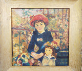 Signed Oil On Canvas Painting ~ O Langdon ~ "On The Terrace' after Renoir