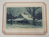 Vintage Signed Aquatint Etching by Kenneth J Reeve called Snow Patterns
