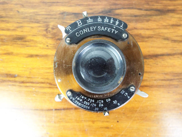 Wollensak F8 Orthographic 4x5 Conley Safety Brass Lens