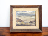 Signed Edward Norton Ward Oil Canvas Painting Landscape ~ 8" x 6"