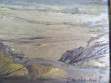 Signed Edward Norton Ward Oil Canvas Painting Landscape ~ 8" x 6"