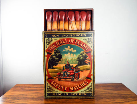 Vintage Wooden Medicine Cabinet ~ Hall Of Flame