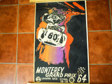 Original Vintage 1964 Monterey Grand Prix Poster ~ Car Race