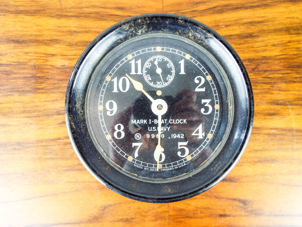 Vintage WW2 Seth Thomas Mark I Boat Clock Bakelite 1942 US Navy