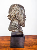 Vintage 1930s French Signed Bronze Bust Sculpture ~ Caroline Lloyd