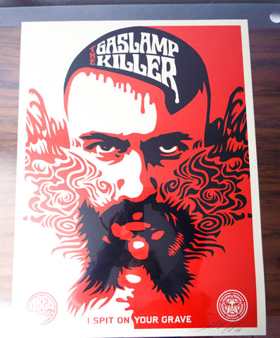 Original Signed Fairey Shepard Gaslamp Killer Poster - Limited Edition