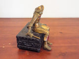 J.B. Hirsch Lador Music Box Pirate Treasure Chest Trinket Box 1920s Home Decor