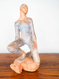 Vintage Clay Sculpture Acrobat Trapeze Art Terracotta Working Study Zuniga Style