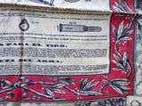 Orig Spanish American War Remington Bandana Instructional Military Scarf 1880s