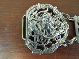 Antique English Sterling Ladies Art Nouveau Belt 1903 Diana Huntress 27"Necklace