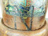 Two Vintage WW2 Leather Ammunition Shell Carrier British Umbrella Cane Bucket