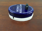 Antique Western Union Tel Co blue & White Porcelain Call Box 6 B 1910s Equipment