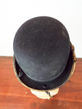 Antique Equestrian Horse Derby Helmet Hunting Bowler Hat Preece & Curtis 6 7/8