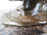 Original Iroquois Chief Bronze Sculpture Bust Signed James Regimbal Statue 1975
