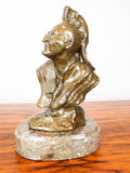 Original Iroquois Chief Bronze Sculpture Bust Signed James Regimbal Statue 1975