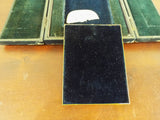 Antique Miniature Cased Painting Of A Bejeweled Lady 1920s Leather Travel Case