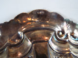 Antique 19th C North Wind Dish Platter 14" Highly Ornate Continental Silverplate