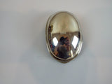 Antique 19th C Tin Lined Hip Snuff Box Silver Plate English Hinged Pocket Size