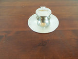 Antique English Sterling Silver Capstan Inkwell Edwardian 1906 Desk Accessory