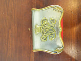 Antique Victorian Officers Military V R Cypher Dress Ammo Box Monogrammed 19thC