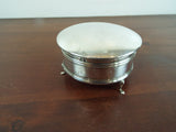 Antique Art Deco English Sterling Silver 3 Leg Round Pill Box Sydney & Co 1924