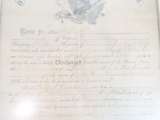 Original American Civil War Discharge Papers 1865 Albert Evans 45th Reg Illinois