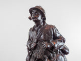 Max Blondat Bronze Sculpture WW1 French Soldier Le Pinard Signed Valsuani France