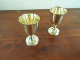 English Sterling Silver Goblets Charles II Style Walter Davies London 1974