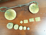 Antique Rare 18th Century French Hand-Held Coin Scale Revolutionary France 1790s