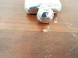 Antique Edwardian English Sterling Silver Solid Hip Flask 1903 W G Neal 7.4oz