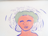 Original One Off Art Serigraph Vibiana Aparicio Chamberlin La Madrecita Signed