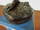 Vintage German Bronze Sculpture Bacchante Dancing Female Signed Lina Muller 1930