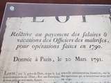 Antique French Revolutionary Poster Military Decree 1791 Original Publication