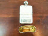 Antique Edwardian English Sterling Silver Solid Hip Flask 1903 W G Neal 7.4oz