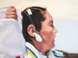 Original Oil On Canvas Kimberley Reed Deemer "Wind" Dance 24" x 36" New Mexico