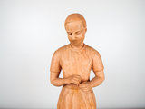 Vintage 1940s Art Sculpture European Terracotta Masked Medic Signed E Kloister