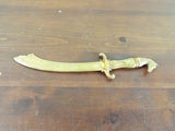 Antique Gold Gilt Brass Scimitar Letter Opener 1899 Prince Of Wales Stakes Union