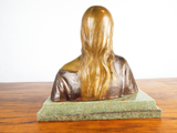 19thC French Art Nouveau Bronze Sculpture Jean Escoula Signed Art 1898
