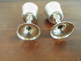 English Sterling Silver Goblets Charles II Style Walter Davies London 1974