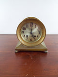 Antique Silver Brass Ships Bell Mantle Clock Bailey Banks & Biddle Philadelphia